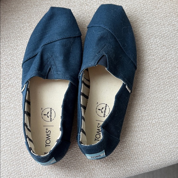 Toms Shoes - TOMS Dark Blue Canvas Slip-Ons